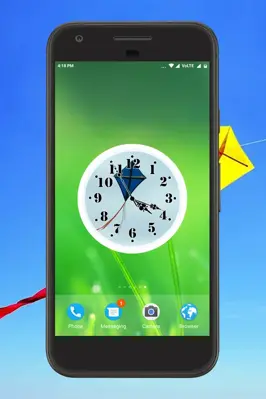 Kite Clock Live Wallpaper android App screenshot 1